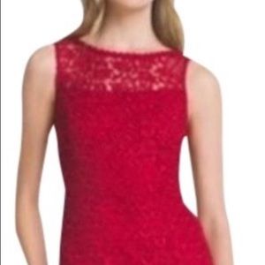 White House Black Market red lace dress